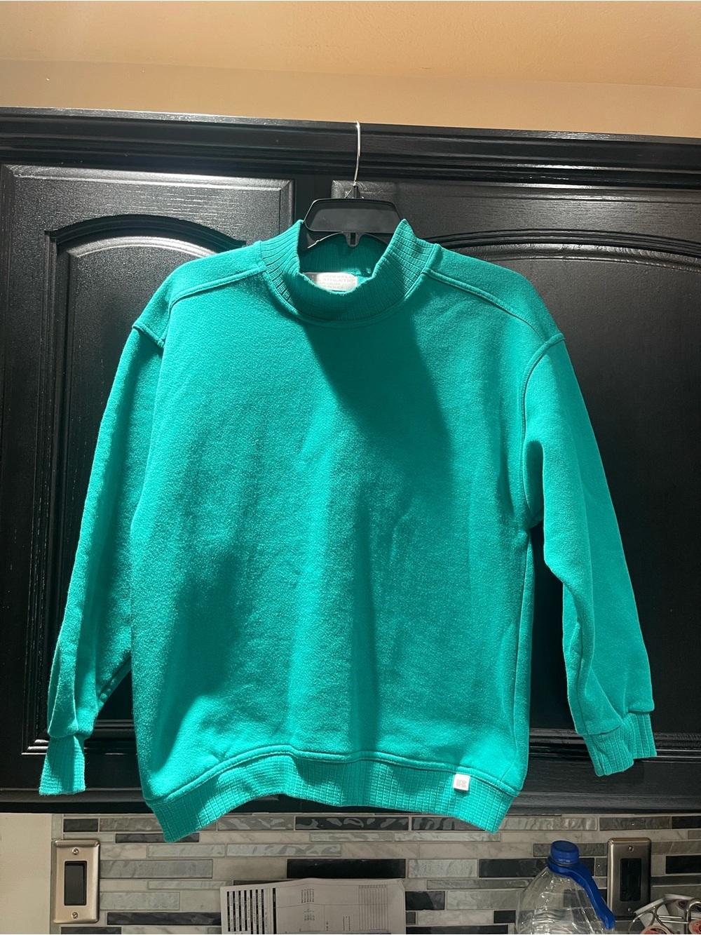 Vintage Russell Athletic Blank Crewneck Sweatshirt Mens M Turquoise USA Made
